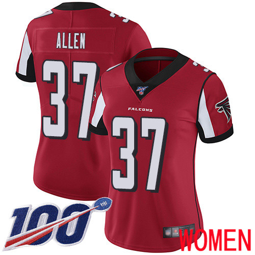 Atlanta Falcons Limited Red Women Ricardo Allen Home Jersey NFL Football 37 100th Season Vapor Untouchable